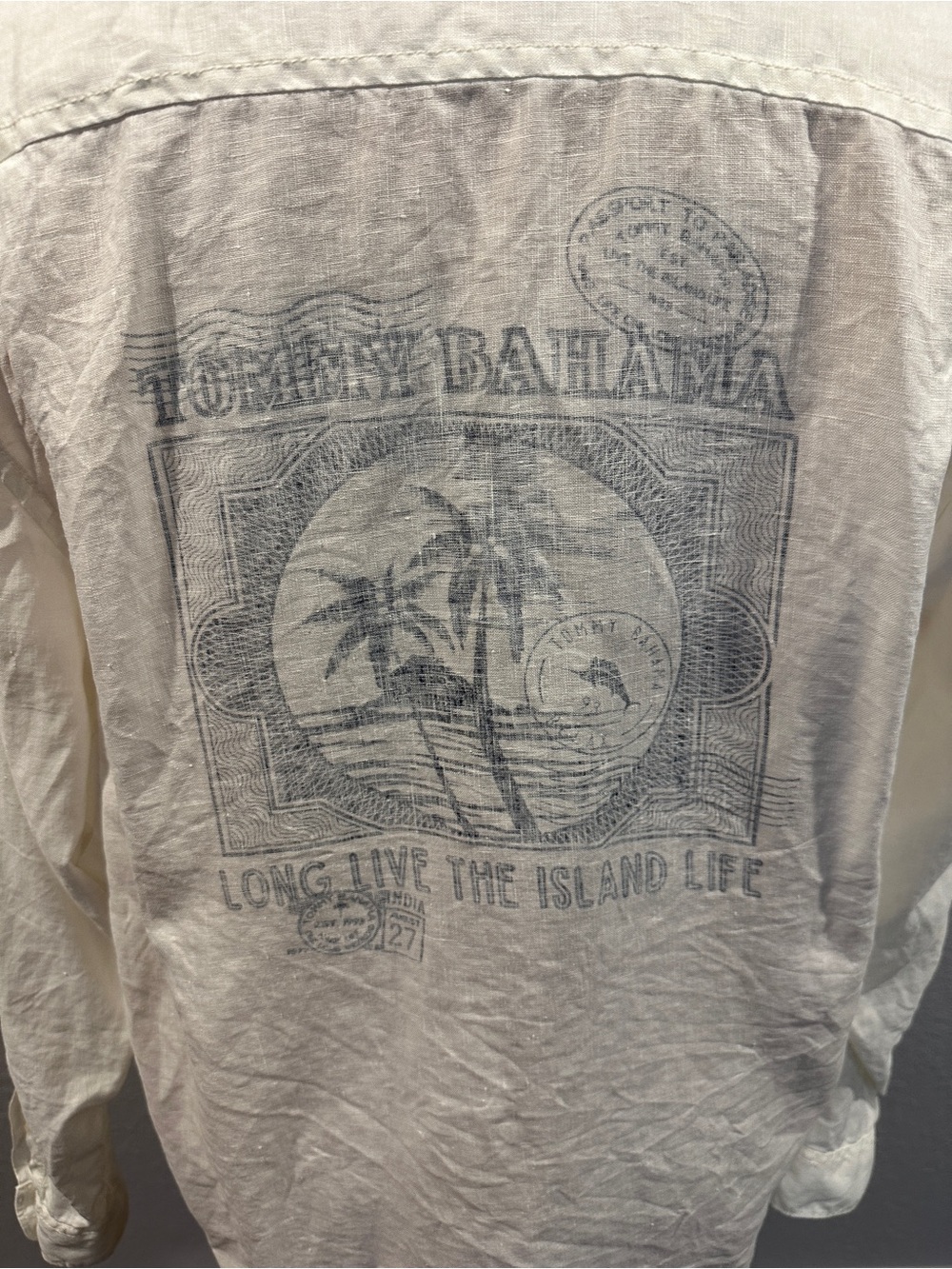 Tommy Bahama Linen Shirt , Long Sleeve, Size Large - Picture 5 of 5
